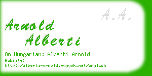 arnold alberti business card